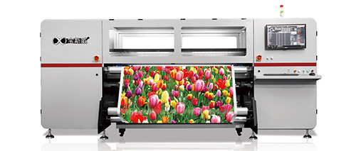 宝斯威工业级卷对卷数码印花机JW1800P8S，600㎡/h高速打印，万米卷纸连续生产
